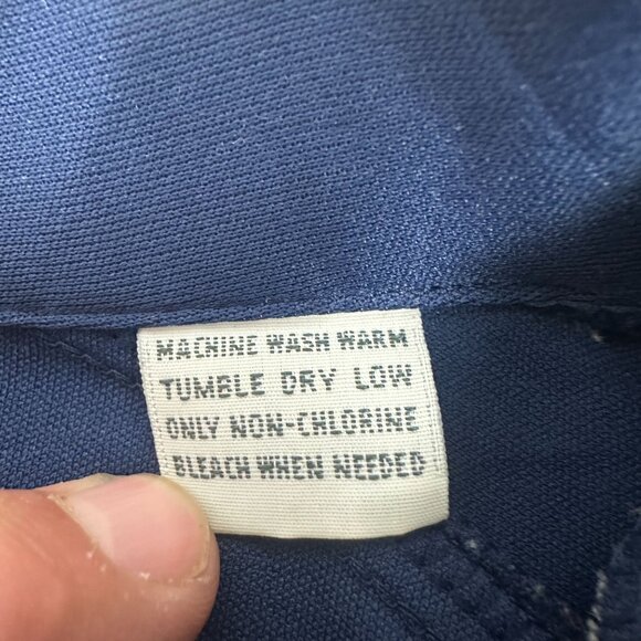 Retro Idletime Mens Navy Blue Short Sleeve Button-Up Shirt Size L - Picture 5 of 5